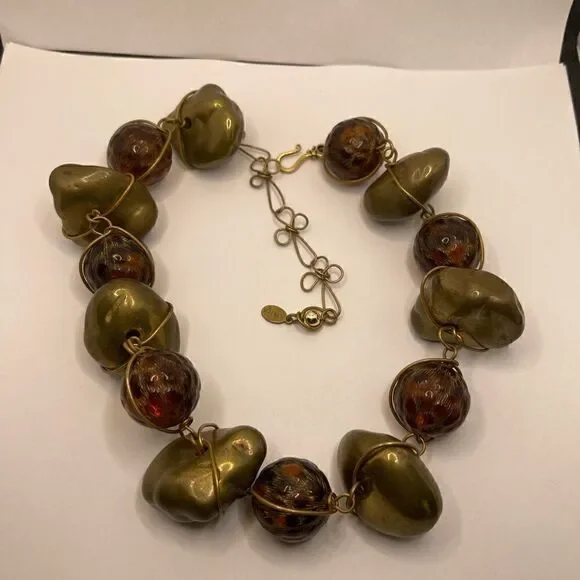 Vintage ABRA COUTURE chunky necklace choker - Picture 8 of 10